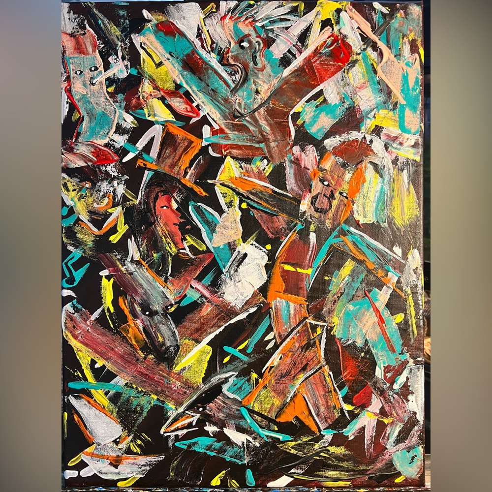 Stick of Gum. Original acrylic painting on canvas. 12x16 inch canvas.